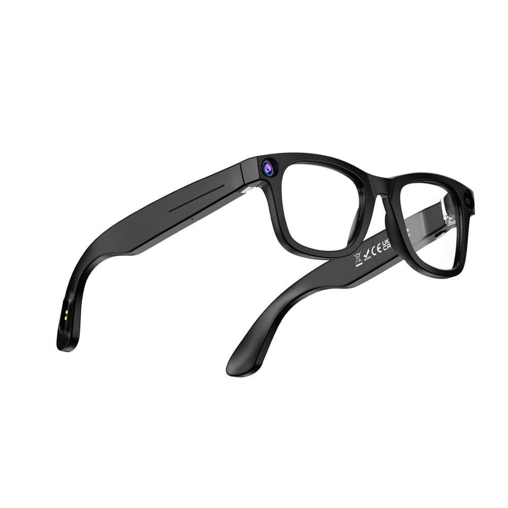Identifica le immagini Occhiali intelligenti con fotocamera AI da 8 MP IP65 Chiamata Bluetooth Riproduzione di musica alla moda Usa ChatGPT