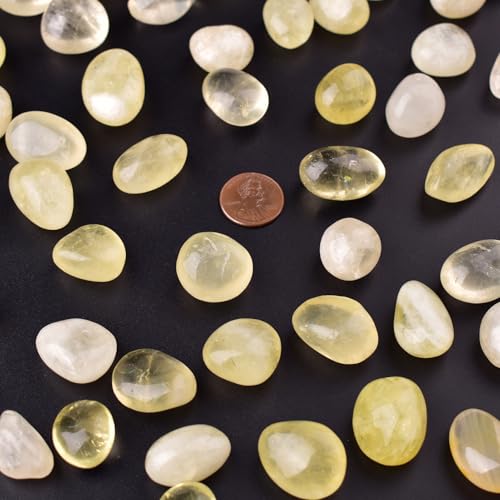 Image of Citrine Healing Crystal Stone Set - 24 to 34 pieces, 0.6 inch Natural & Polished Stones for Healing, Meditation, Reiki, Chakra, Crafting & Decoration