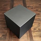 Black Display Cube Pedestal Stand – Posing Riser Column in 12', 14', or 16' – Lightweight Wooden Display for Photography, Events & Home Décor (Matte Black, 16x16x16 inches)