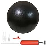 Mini Pilates Exercise Yoga Ball, 6 Inch Small Inflatable Exercise Yoga Ball,Core Training and Physical Therapy Equipment, with Pump(Black,6 Inch)