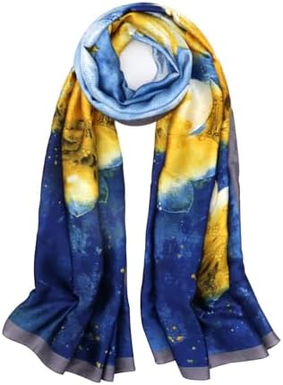 vimate 100% Large Silk Feeling Scarf-Women's Fashion Long Mulberry Silk Satin Neck Scarf Sunscreen Shawl Wrap Headscarf