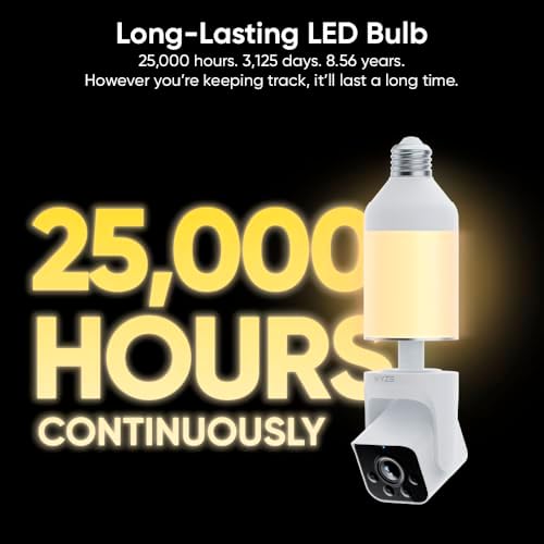 WYZE Bulb Cam Security Camera, 2K HD Security Cameras Wireless Outdoor Indoor Color Night Vision, Dimmable LED Bulb, Motion Detection, Siren Alarm, Easy Installation, Works w/Alexa/Google Assistant - 3