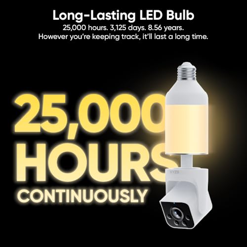 Image of WYZE Bulb Cam Security Camera, 2K HD Outdoor Light Camera, Color Night Vision, Dimmable LED Bulb, Motion Detection, Siren Alarm, Compatible with Alexa /Google Assistant (Pack of 2)