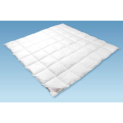Betten Anne Piumino 220 X 220 7 X 7 Cassette 2 cm quadri 100% Piuma d' oca (bianco dith marsche) 960 G – feinster% cotone batista bianco