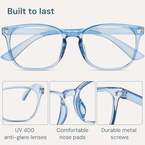 Image of Gaoye Eyewear Frames for Men - Blue Light Blocking Square Glasses, Anti UV Ray Computer Gaming, Blue Blockers for Women