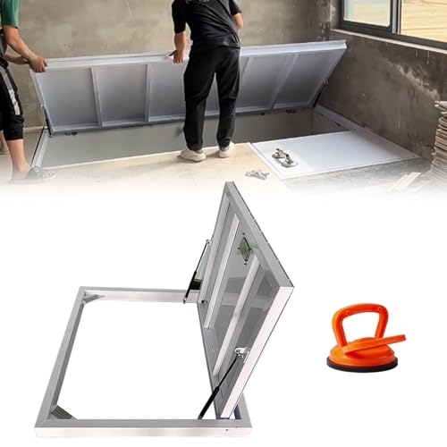 Puerta de panel de piso para espacio de arrastre con tapa de registro interior 2