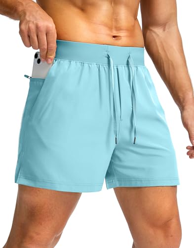 Image of Soothfeel Men's Running Shorts with Zipper Pockets 9 inch / 7 inch / 5 inch Quick Dry Eight Basketball Gym Workout Athletic Shorts
