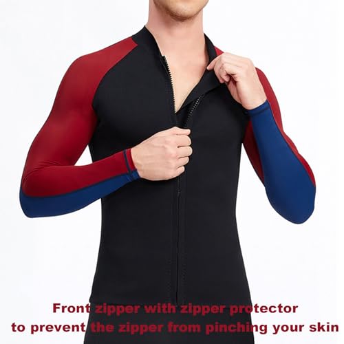 Chaqueta de traje de neopreno 1.5mm para hombres y mujeres con mangas largas para buceo, natación, snorkel y surfing miniatura 5