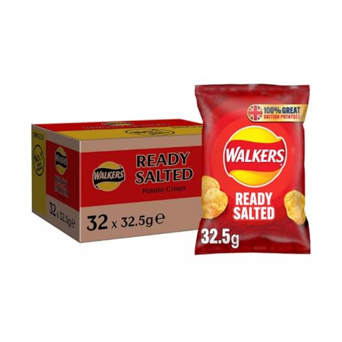 Walkers Ready Salted Crisps Chips 32.5g x 32 Pieces