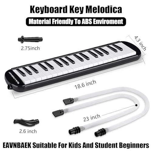 image for Eavnbaek 37 Keys Melodica Instrument, Soprano Melodica Air Piano Keybo