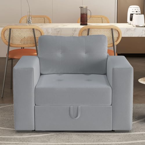 Image of QHITTY Single Side Armrest for Sectional Modular Couch, 1 Piece Armrest /Backrest Module for Modular Couch Sectional Sofa, Grey