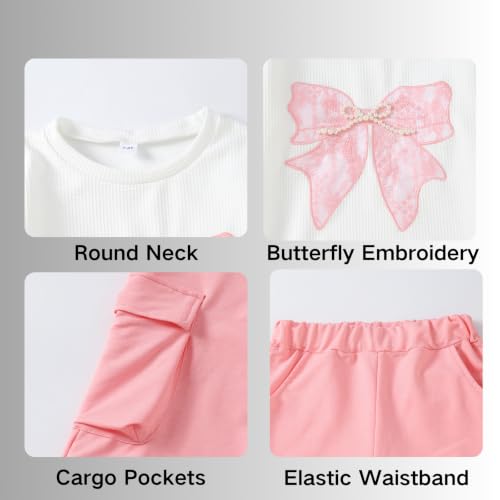 Image of Girls Clothes 2 Piece Hoodie Sweatshirt + Cargo Pants Fall Winter Outfits for Teen Tween Girls 7-14 Years