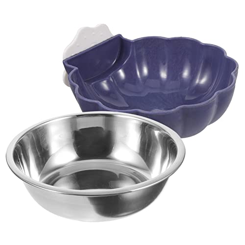 ERINGOGO Hanging Pumpkin Cat Bowl Detachable Design Sturdy Stainless Steel Easy Clean for Pet Feeding Cages