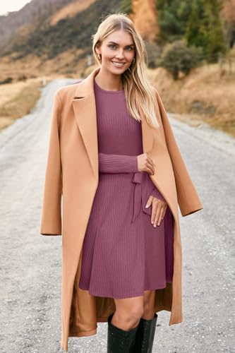 Image of Newshows Women's Sweater Pockets Fall Winter Teacher Work Casual Dress