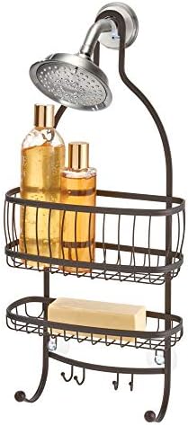 iDesign 61971 York Lyra Hanging Shower Organizer - 10" x 4" x 22", Bronze