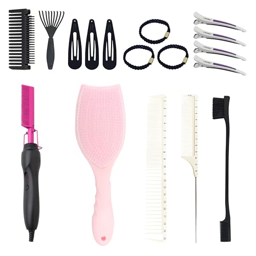 Peine eléctrico con 15 piezas para peinado de cabello miniatura 3