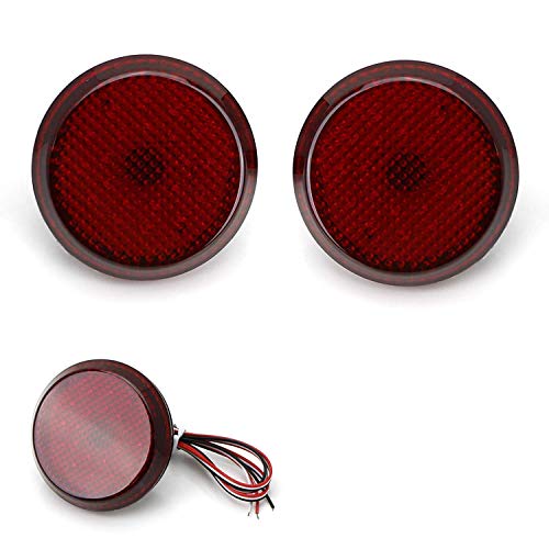 Ijdmtoy Red Lens 21-Smd Led Bumper Reflector Lights Compatible With Scion Xb Iq Toyota Sienna Corolla, Function As Tail & Brake Lamps #TOP1