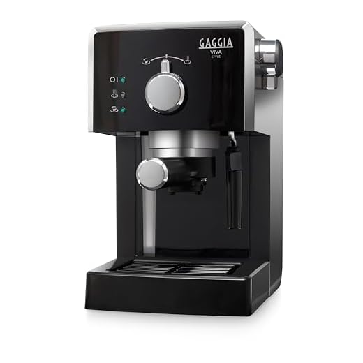 Gaggia RI8433/11 Viva Style Cafetera Espresso Manual, Para Café Molido y Monodosis, 15 Bar, 1L, 1025W, Negro