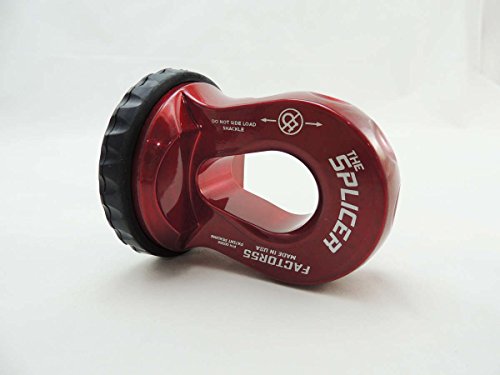 Cheapest 🛒 Factor 55 SPLICER 3/8-1/2" Synthetic Rope Splice-ON Shackle Mount - RED
