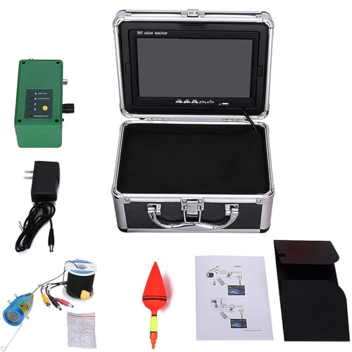 Cámara De Pesca Submarin con Buscador De Peces De con 7' HD 1080P Monitor Cámara De Pesca Subacuática Portátil,IP68 Resistente Al Agua para Pesca En El Mar, Pesca En Hielo, Pesca En Barco(Size:30M)