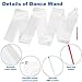 HiUnicorn Wide Dance Ribbons Church Praise Worship Flags for Adults Kids, 8 Pack White Streamer Ribbon Dancer Wand for Kids Gymnastics Party Favors, 8.2 Ft Dancing Ribbon Twirling Wands