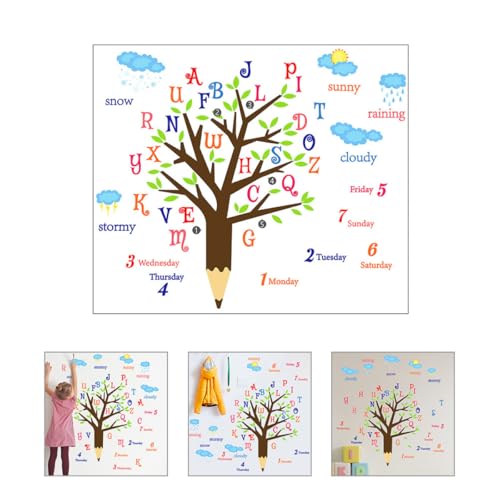 Vinilos decorativos educativos SUPVOX para pared 30x90 cm miniatura 7
