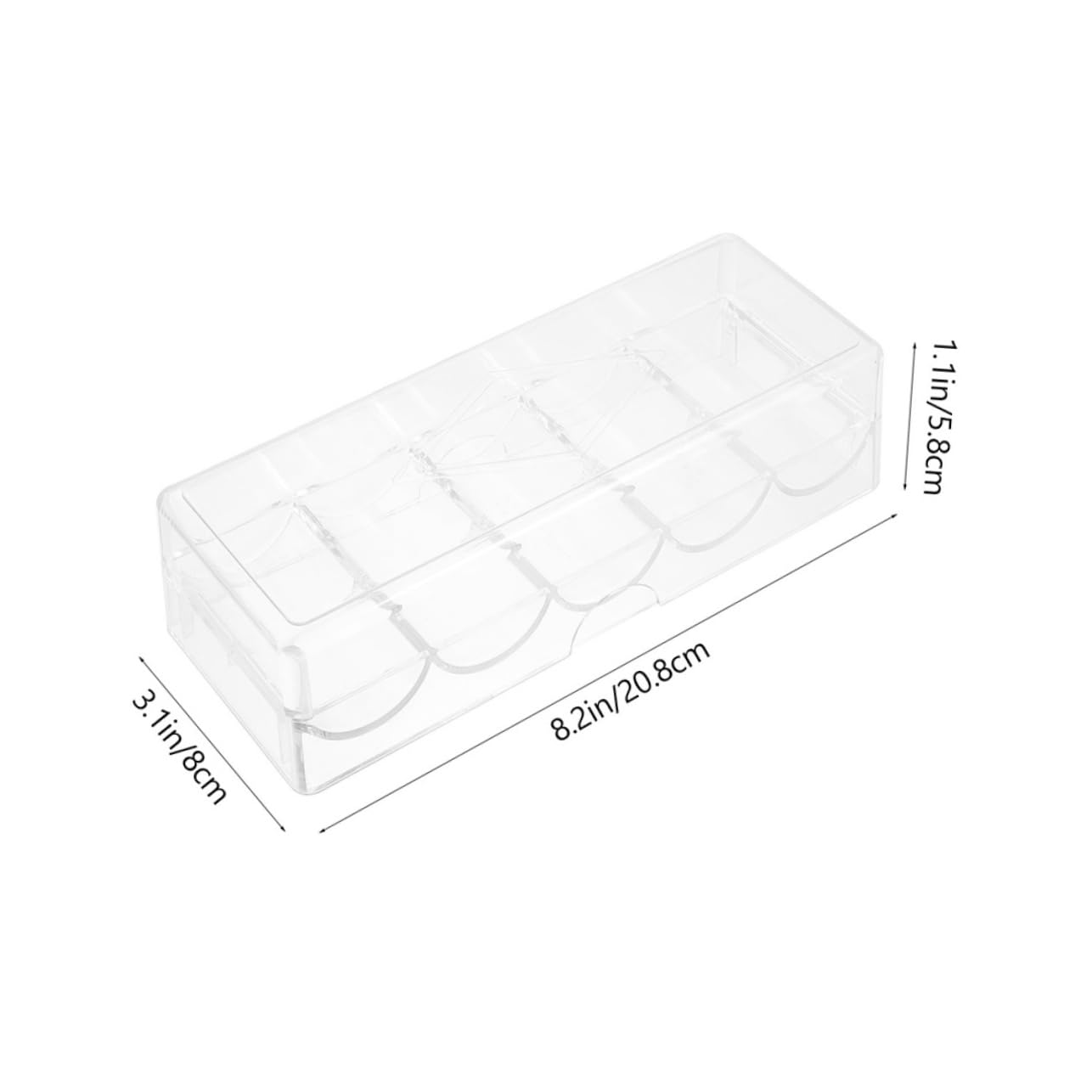 KOMBIUDA 2pcs Poker Chips Storage Organizer Bead Storage Box Cover Rack Poker Chips Case for Poker Chips Sets