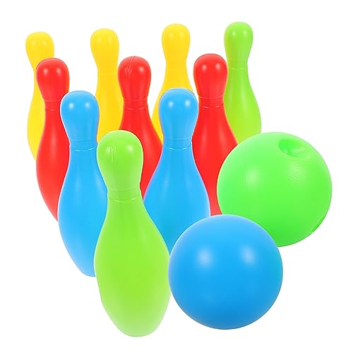 ifundom 12Pcs Bowling Set Interactive Parent Simulation Game Includes Pins and Balls for Outdoor Fun and Skill Development