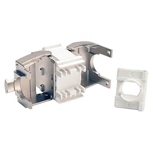 Placa de pared blindada Cat6a sin herramientas con conector RJ45 de Tripp Lite 2