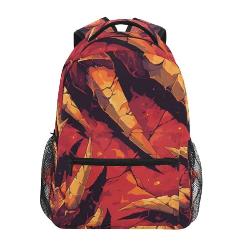Sac bandoulière animaux griffes rouge foncé pour voyages et trajets scolaires