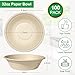 32oz Large Disposable Bowls, 100 Pack Heavy Duty Paper Bowls, Biodegradable Compostable Disposable Soup Bowls, Natural Brown Bagasse Bowl, Microwave Safe 7