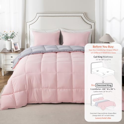 Image of California King Comforter Set, Reversible,Goose Down Alternative,All Season