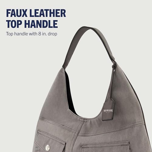Image of True Religion Women's Shoulder Bag Purse, Hobo Handbag with Front Pockets
