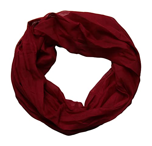 ACC Damen Seide Loop Schal leicht unifarben (rot)