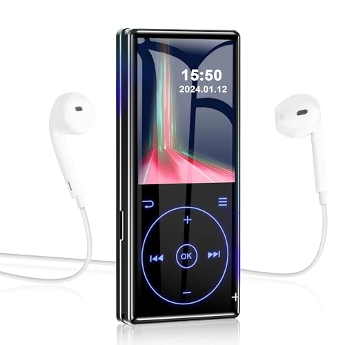 96GB-MP3-Player-with-Bluetooth-50-Portable-Lossless-Sound-Music-Player-with-HD-Speaker24-Screen-Voice-RecorderFM-RadioTouch-ButtonsSupport-up-to-64GB-for-Sport-Earphones-Included