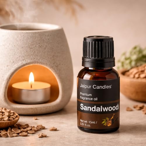 Image of Fragrance Oil | 15 ml | Aroma Oil for Home Fragrance | Best for Aromatherapy | Use in Diffusers, Candles, Air Fresheners (15ML, Sandalwood)