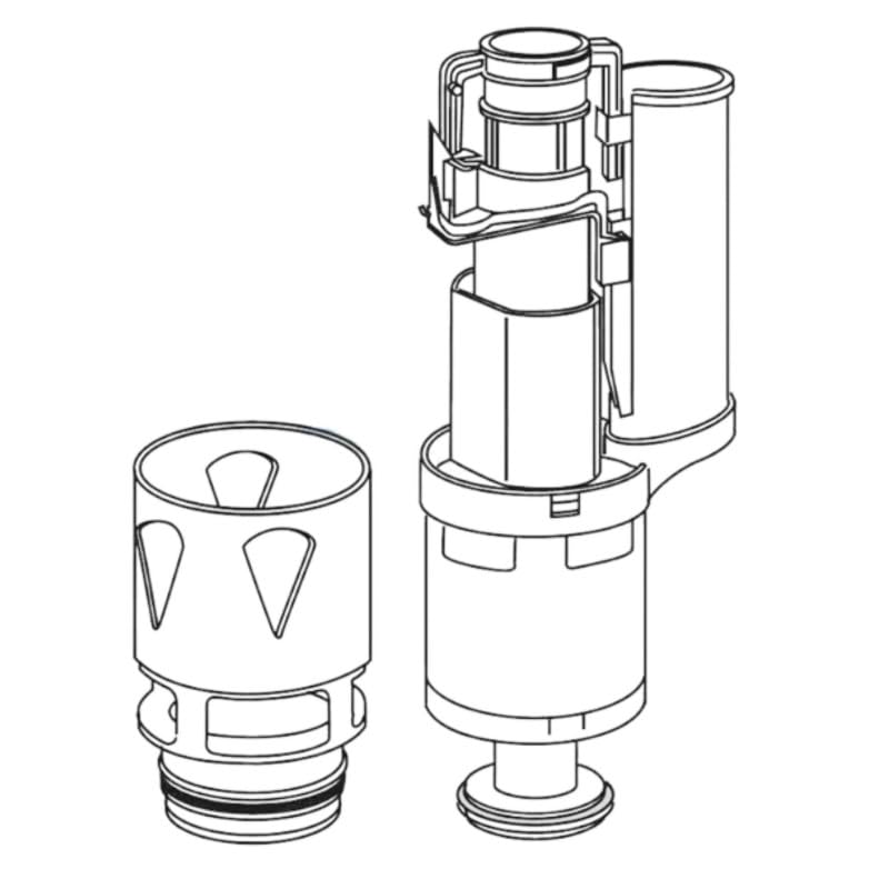 Mécanisme WC encastré pneumatique VALSIR Cubik Egea, double volume