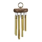Meinl Percussion Hand Held Chimes - Kleines Musikinstrument mit 12 Klangstäben - Handgespielt - Mit Haltering - Aluminium, Gold (CH-H12)