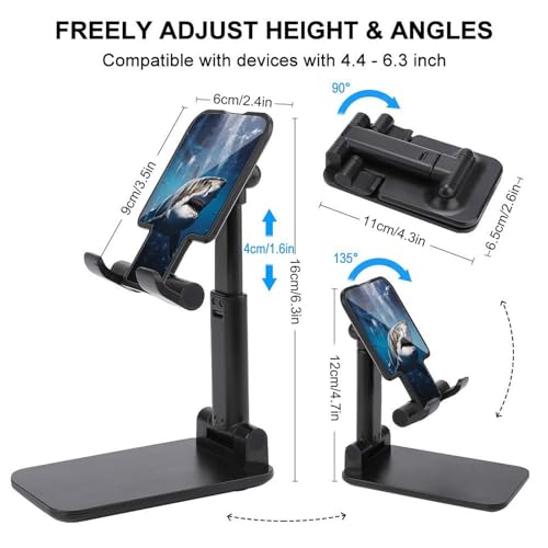 Support téléphone bureau ajustable pour smartphone stable et pliable - 2