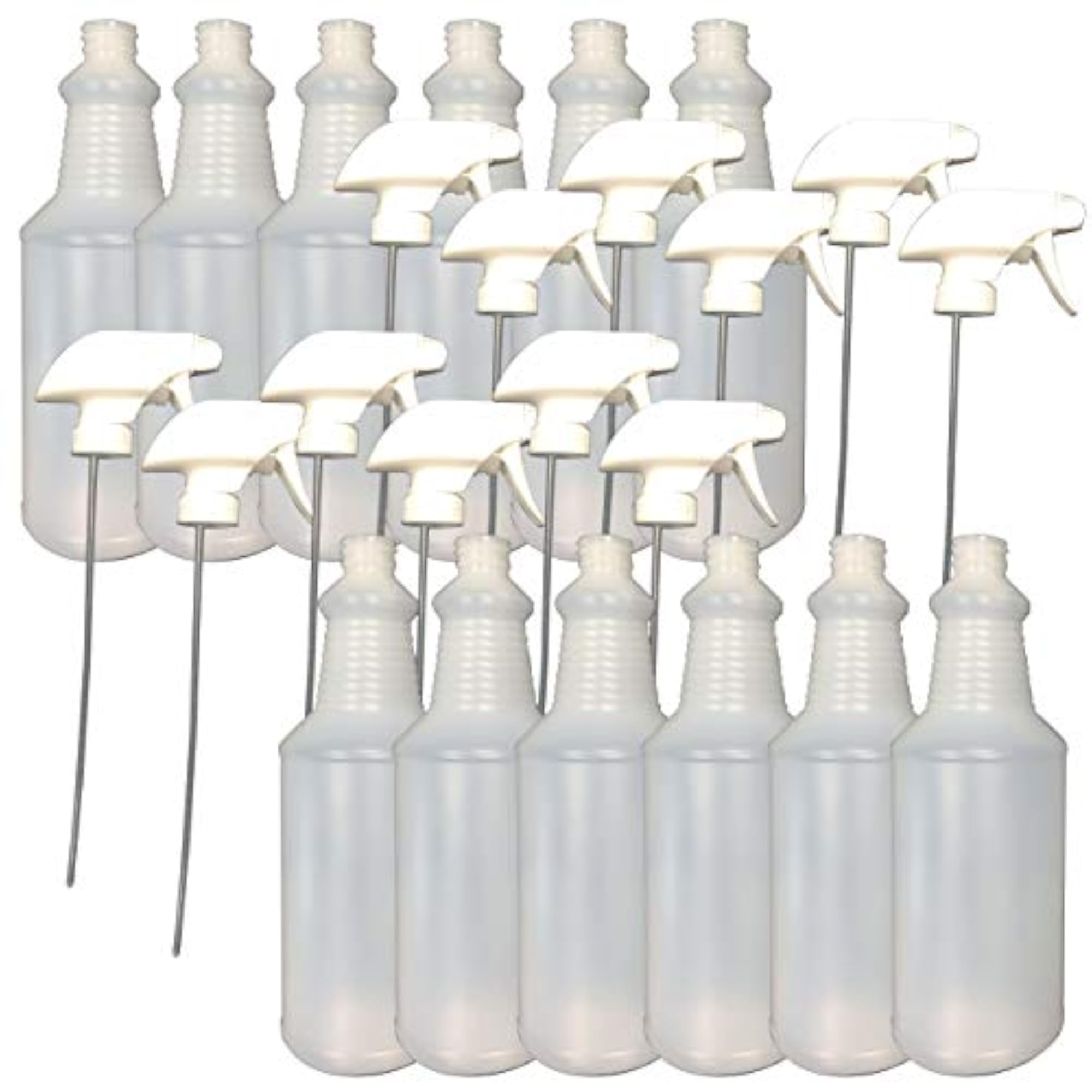 32oz Natural Plastic Carafe Bottle with Trigger Sprayer