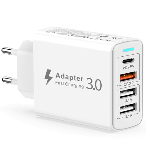 Caricabatterie Da Muro AISENS USB 5V/2A - 10W, Bianco, Modello A110-0404, Protezioni Di Sicurezza