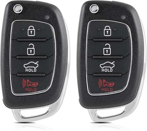 Key Fob Remote Replacement Fits for 2014 2015 2016 2017 Hyundai Sonata Keyless Entry Remote 433MHz 46 Chip TQ8-RKE-4F16 (Pack of 2)