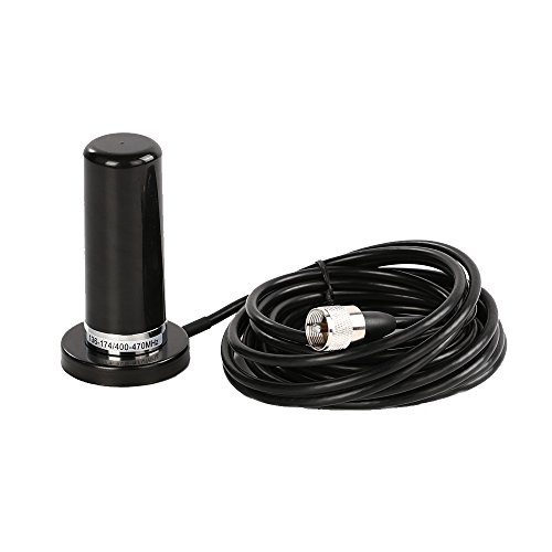 Fumei 400-470 136-174MHz Dual Band NMO 50W Antenna and Magnetic Mount with 5M 16.4ft Coaxial Cable for Mobile Radio
