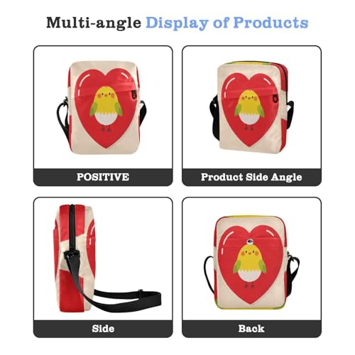 Funny Cartoon Heart Animal Bird messenger bag cute Small Crossbody Bags For Women Woman Handbag Shoulder Strap Adjustable Strap for Casual School4