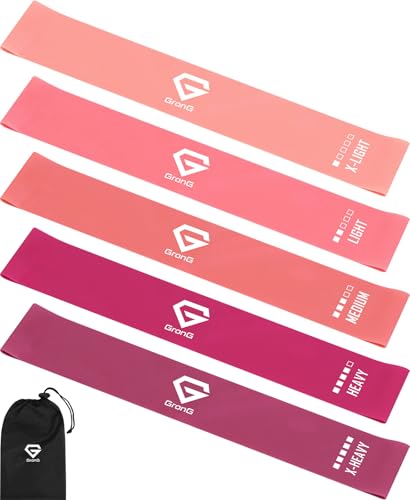 グロング GronG トレーニングチューブ バンドタイプ 外径31cm 5本セット チューブトレーニング 筋トレ チューブ 1枚目