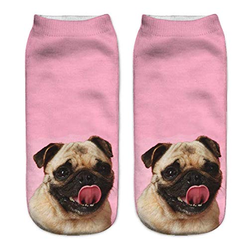 Inf-way 3D Print Casual Socks, Unisex Ankle Socks for Gift Party (Dogs 8 Pairs)2