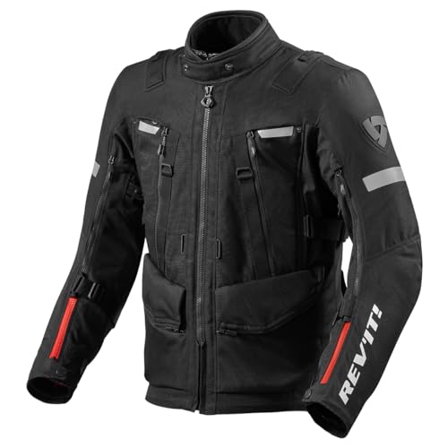 REV'IT! Men's Sand 4 H2O Adventure Touring Motorcycle Jacket (Black - Large)