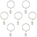 Montevilla 7-Pack Window Treatment Clip Rings for 5/8-Inch Drapery Rods, Distressed White