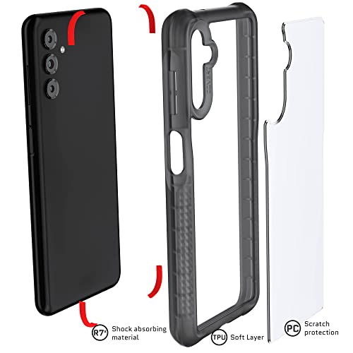 Image of Ghostek COVERT Shockproof Samsung A13 5G Case Premium Thin Protective Phone Cover Slim Lightweight Design Heavy Duty Shock Absorbent Grip Bumper Designed for 2021 Samsung Galaxy A13 5G (6.5in) (Smoke)