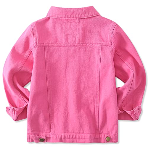 Girls Denim Jacket Classic Jean Coat for Kids & Teens, Casual Outerwear for Spring Fall Lightweight Sizes 5-14 Years2